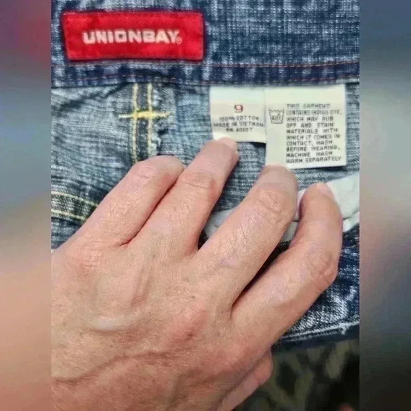 UnionBay Denim Maxi Skirt With Front Slit - Has Repair Size 9 - Picture 9 of 9